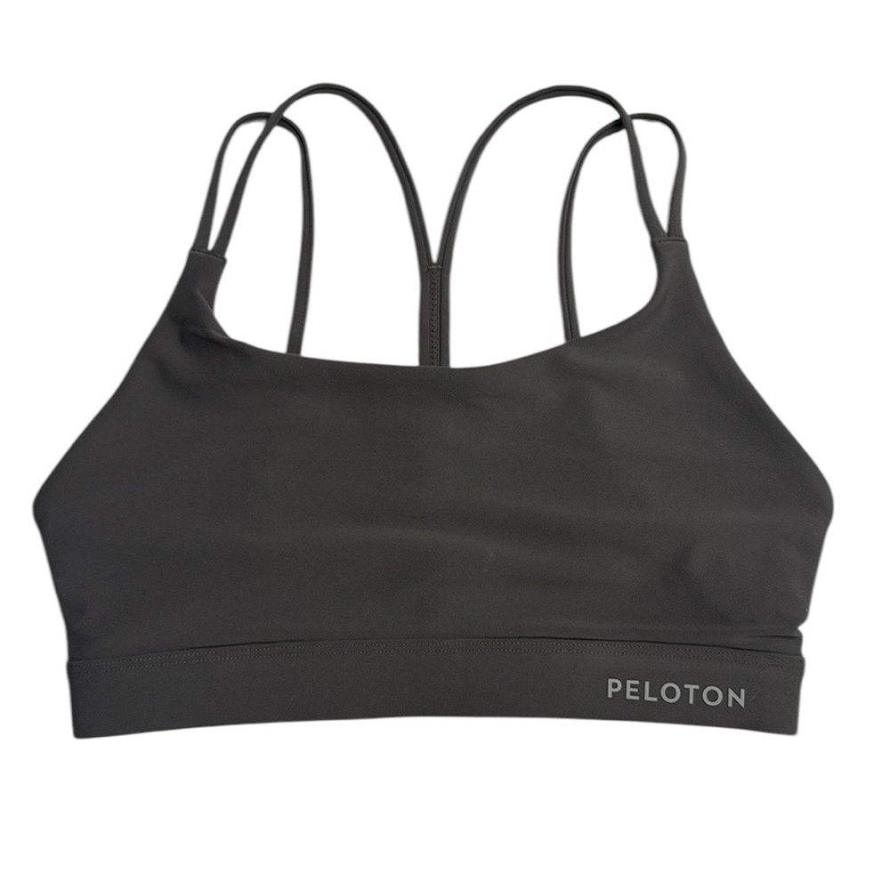 NWT Peloton Cadent Strappy Y Back Bra Green Fog